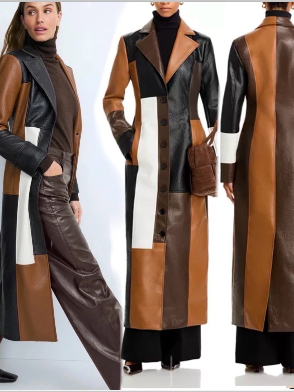 Ronny Kobo Carla Faux Leather Coat size 8